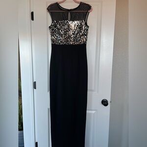 Vince Camuto Black Dress with Silver Sequin Bodice